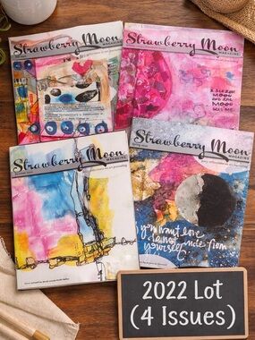 Strawberry Moon Magazine Lot 2022 Art Journaling Issues (4 Magazines)